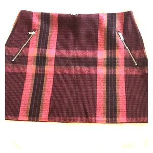 Gap Wool Plaid Mini Skirt